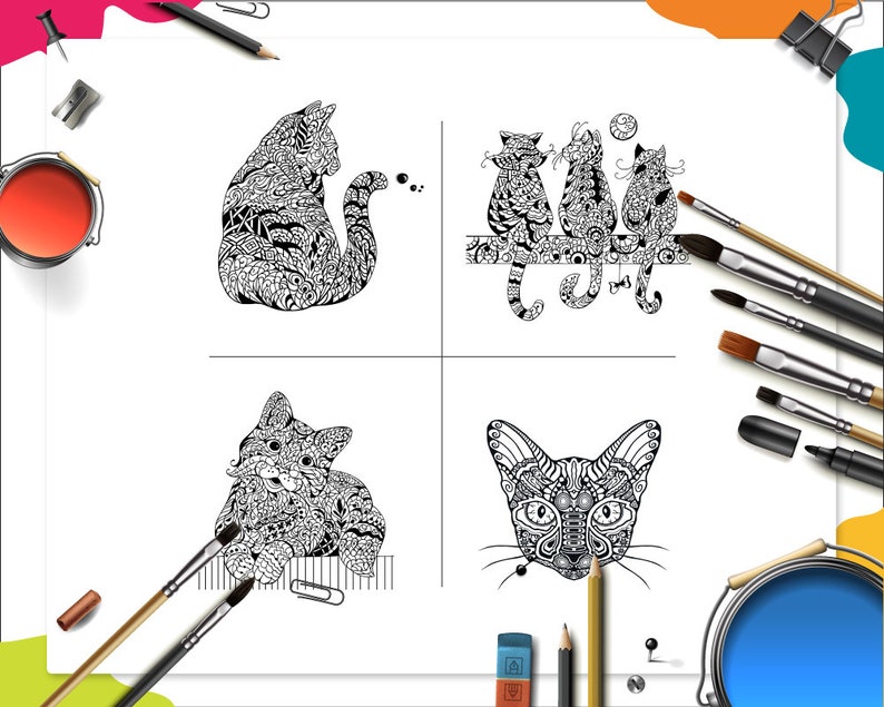 38 Different Design Coloring Books Printable Coloring Pages Etsy