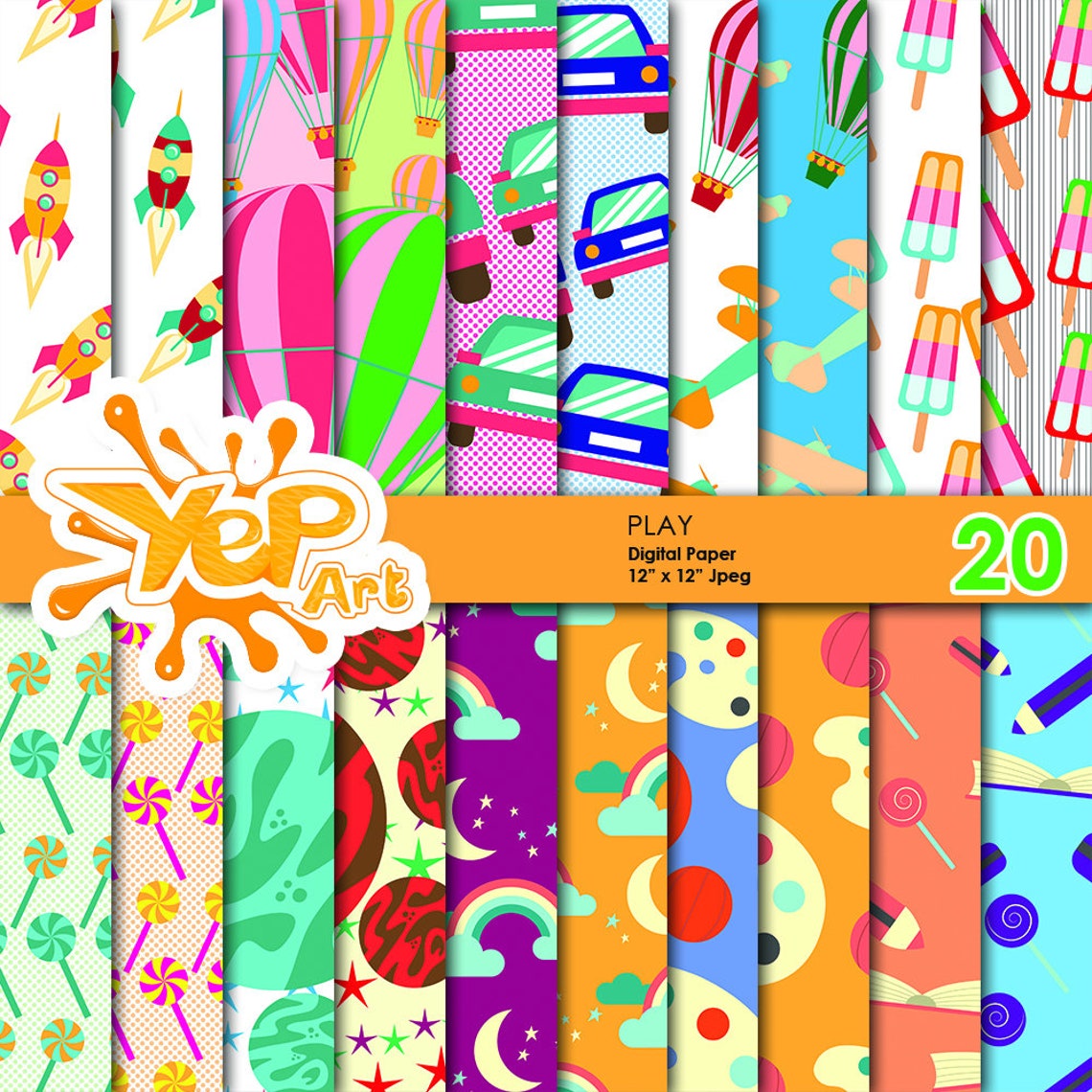 126 Seamless Digital Scrapbook Printable Scrapbook Paper Etsy