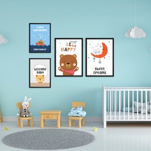 Nursery Printable Set, Nursery Wall Art, Baby Printables, Gender ...
