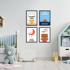 Nursery Printable Set, Nursery Wall Art, Baby Printables, Gender ...