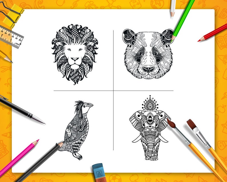 38 Different Design Coloring Books Printable Coloring Pages Etsy