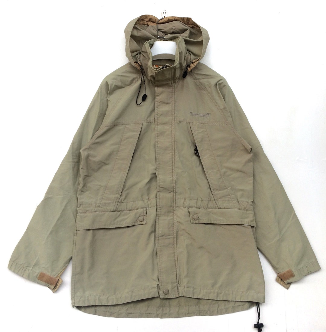 90s【OLD】white stitch anorak jacket L