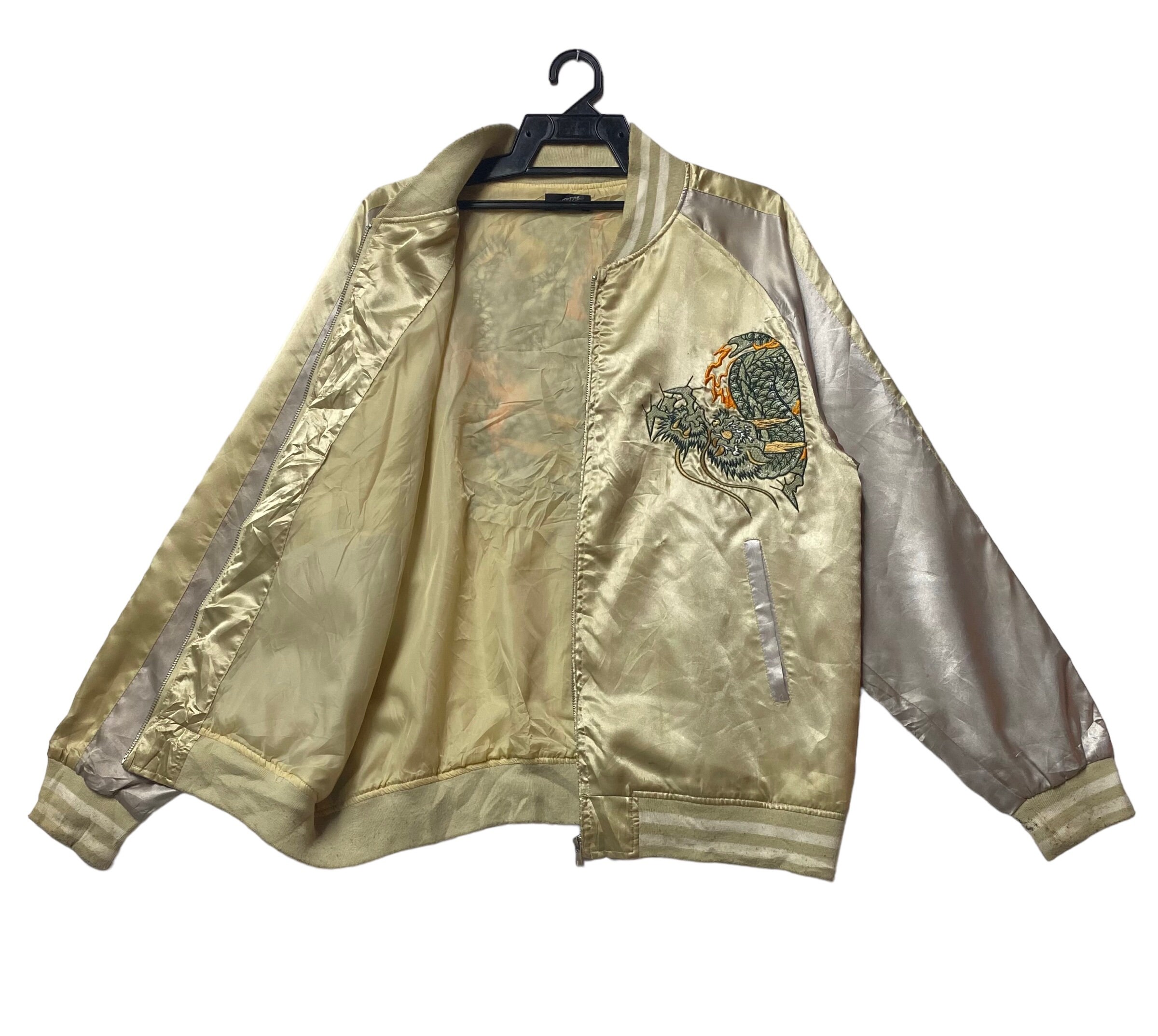 Vtg 90s Sukajan Souvenir Bomber Jacket Dragon Roar Vtg 90s Sukajan Souvenir Bomber Jacket Dragon Roar