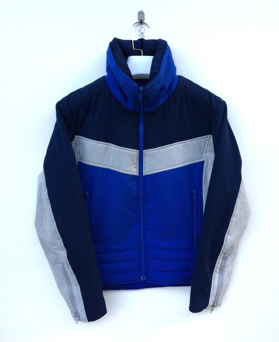 Vtg 90s Rare Adidas Skiwear Puffer Down Jacket Colorblock Size Small Etsy