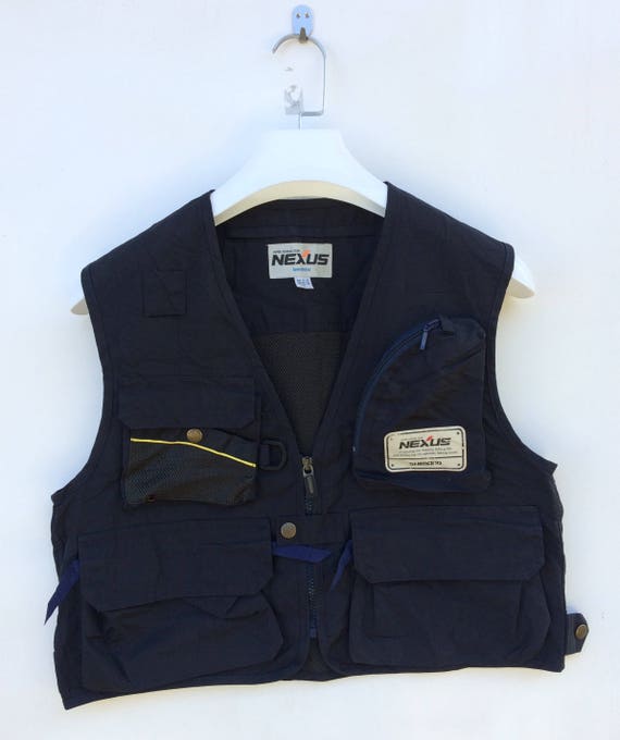 Vtg Shimano fishing gear vest fishing jacket M siz