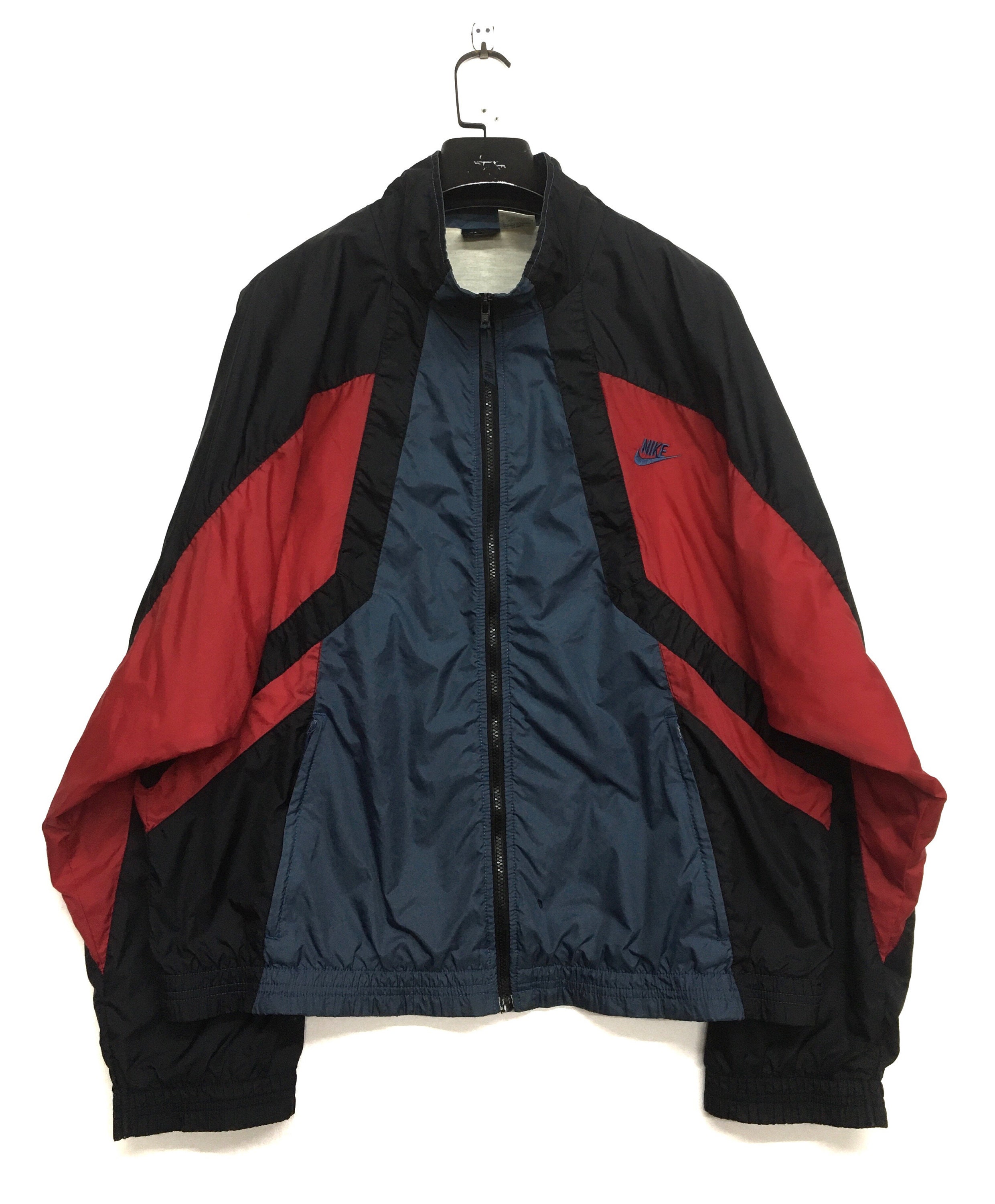 Vtg 90s Nike swoosh small logo colorblock windbreaker jacket | Etsy