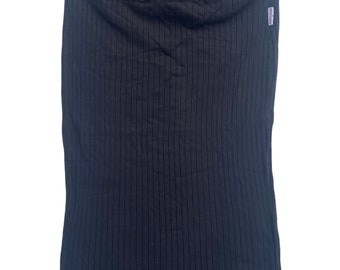 Vtg 90s Hysteric Glamour cotton/spandex stretchable black midi skirt