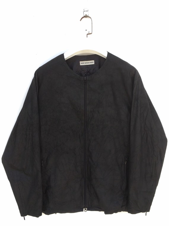 Vtg rare 90s Issey Miyake Men white label wax jacket … - Gem
