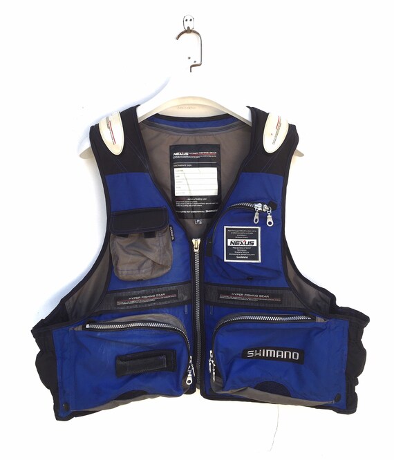Vtg Shimano Nexus fishing gear floating vest fishi