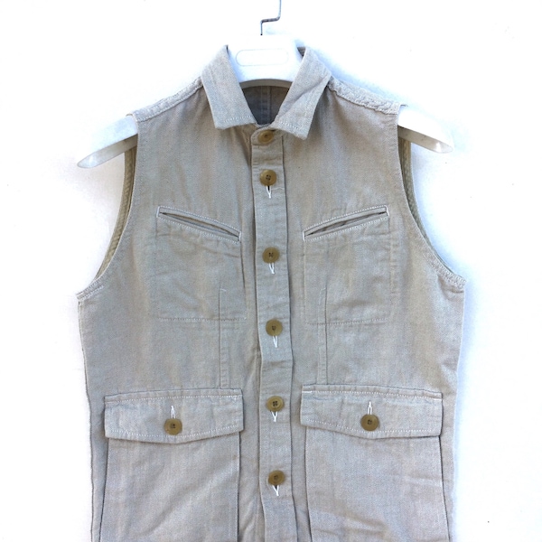 Rare Tokishirazu button up sleeveless jacket visvim undercover japanese designer S size