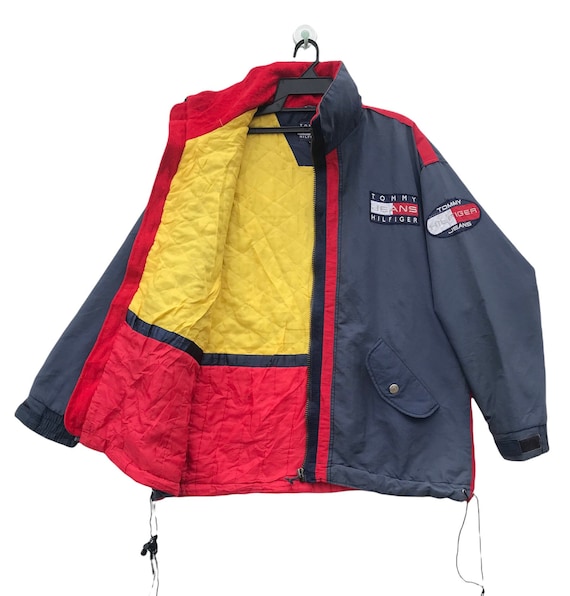 90s Tommy Hilfiger Jeans Color Block Jacket Large Size Etsy Canada