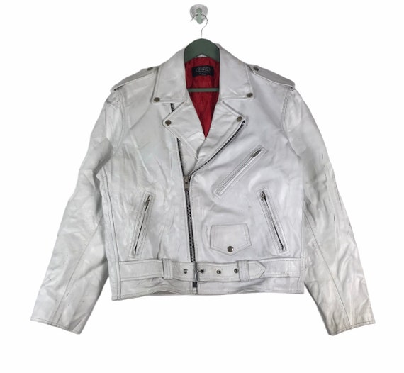 Japanese Brand × Leather Jacket × Schott Vintage Motorcycle Double Collar  Cowhide Leather Jacket | Grailed