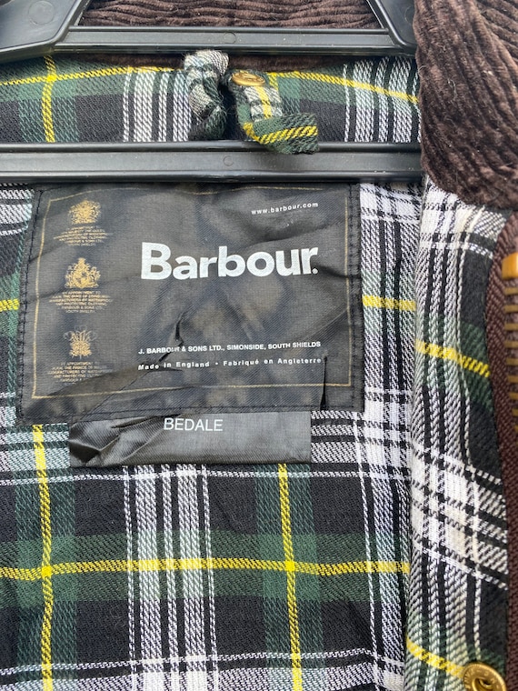 Vtg 90s BARBOUR BEDALE motorcycle ride england fa… - image 7