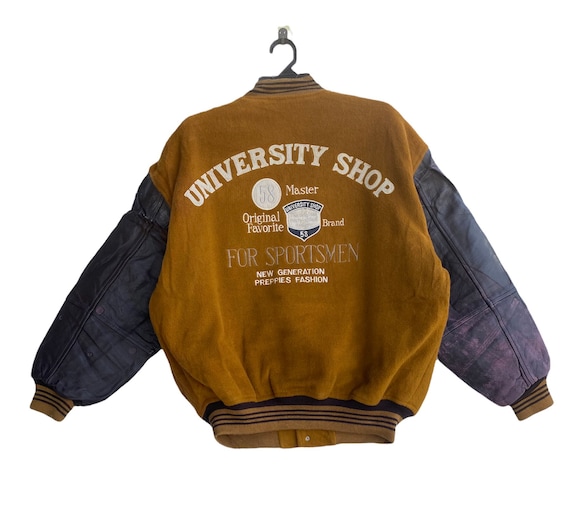 Buy Vintage 90s University Shop Embroidered Logo Varsity Wool Mix Online in  India 