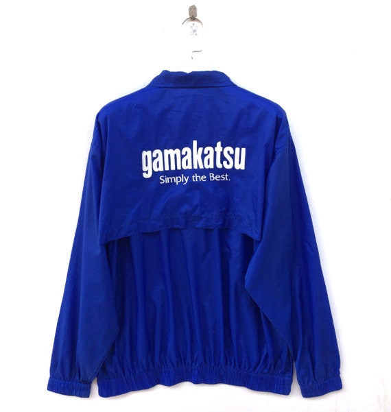 Vtg Rare Gamakatsu Japan Fishing Gear Windbreaker Jacket Free Size
