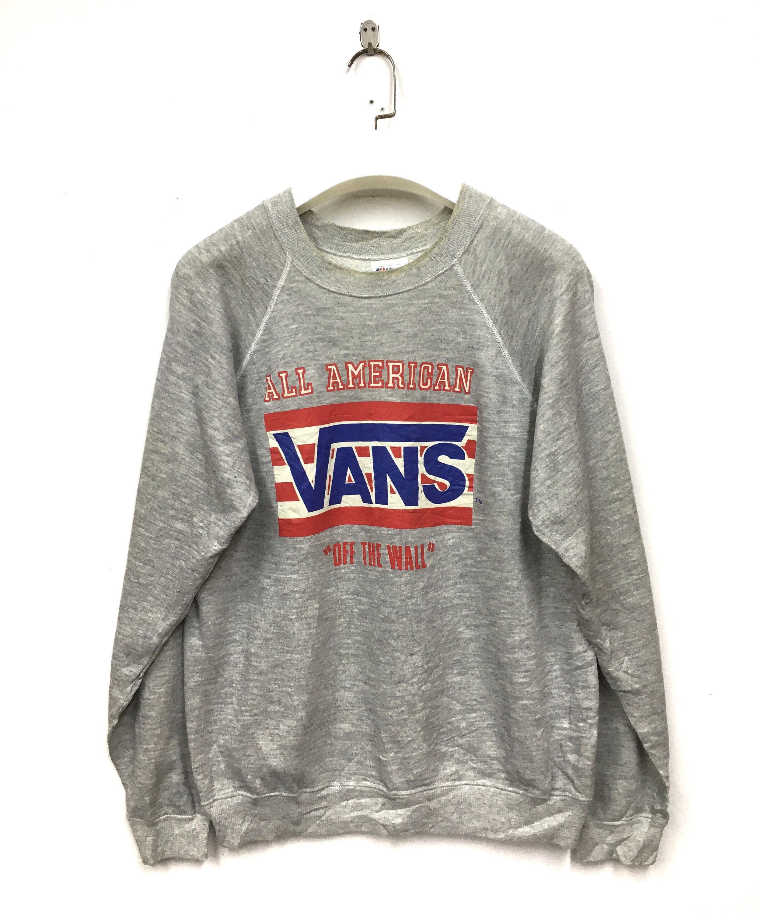 Vtg Rare 80s-90s Vans Sweatshirt Spell Out Logo Printed - Etsy
