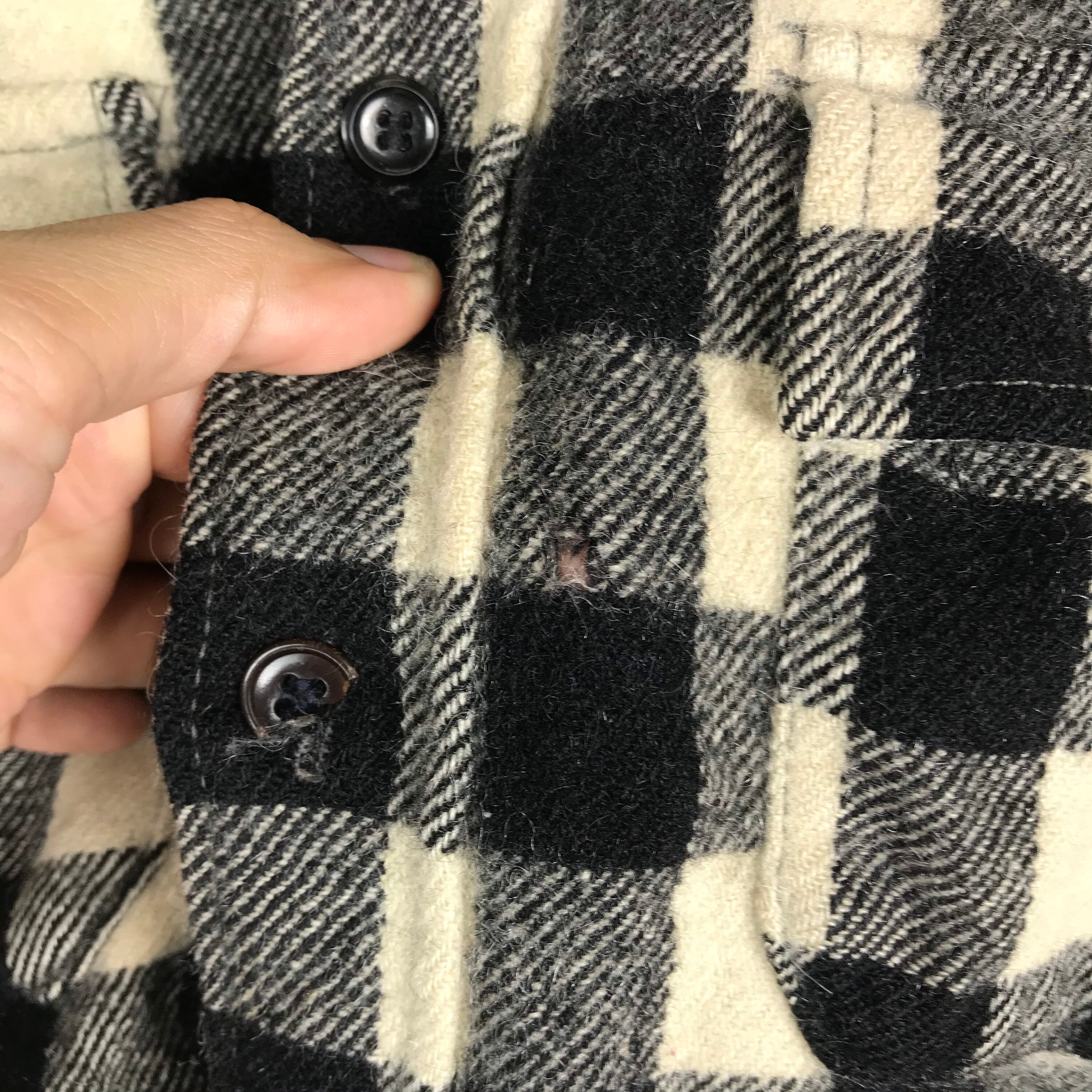 Vtg Rare 60s 70s Hercules Checkered Wool Flannel Shirt Fit