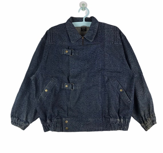 Vtg 90s Archival Jean Paul Gaultier Homme Denim Paisley Work All 