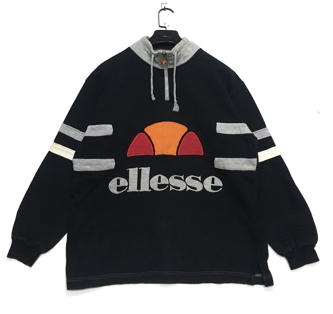 Vtg 90s Ellesse Big Logo Embroidery Halfzipper Pullover - Etsy