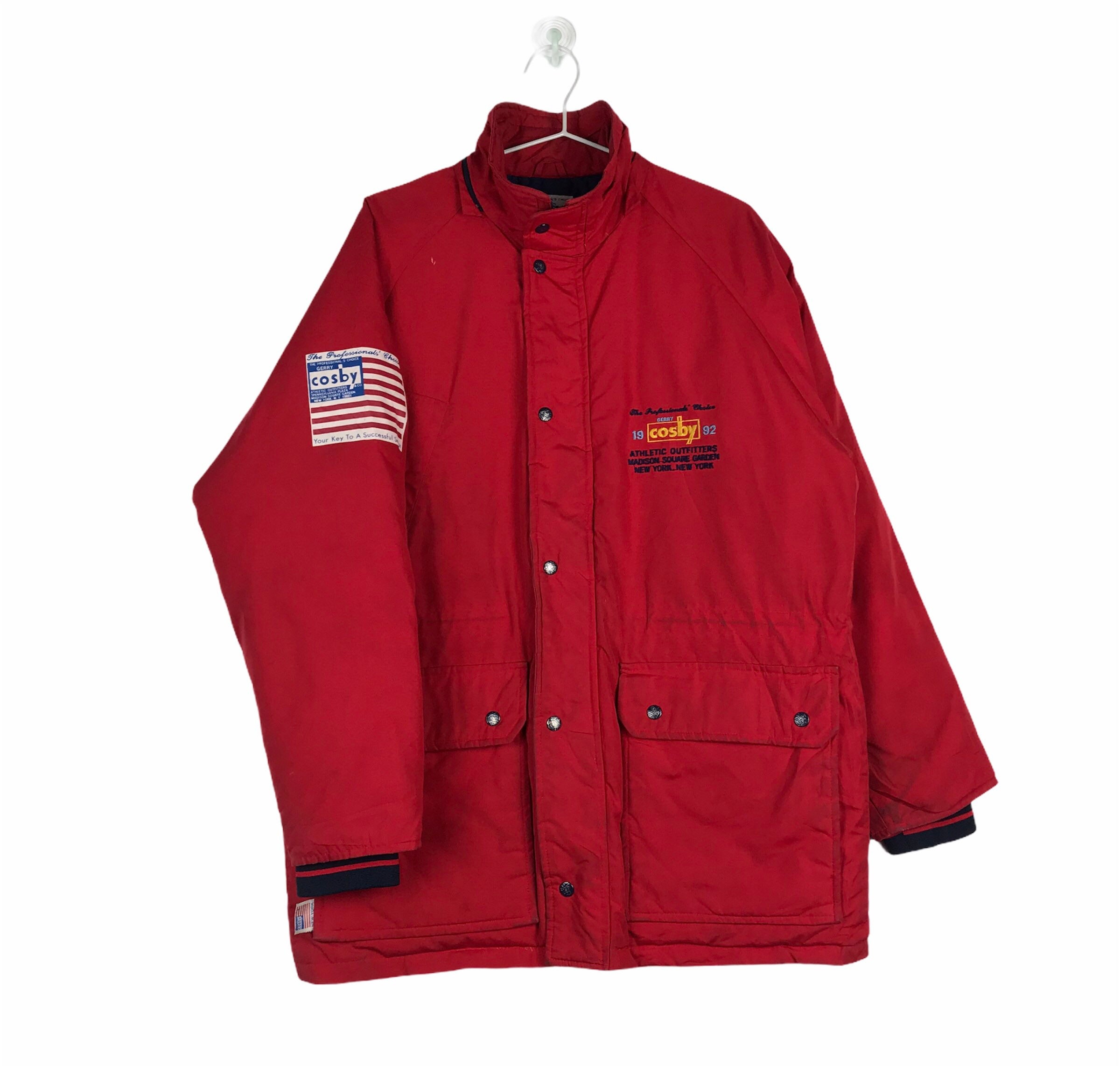 Vtg 90s Gerry Cosby New York Patch Logo Spell Out on Back Red Etsy UK