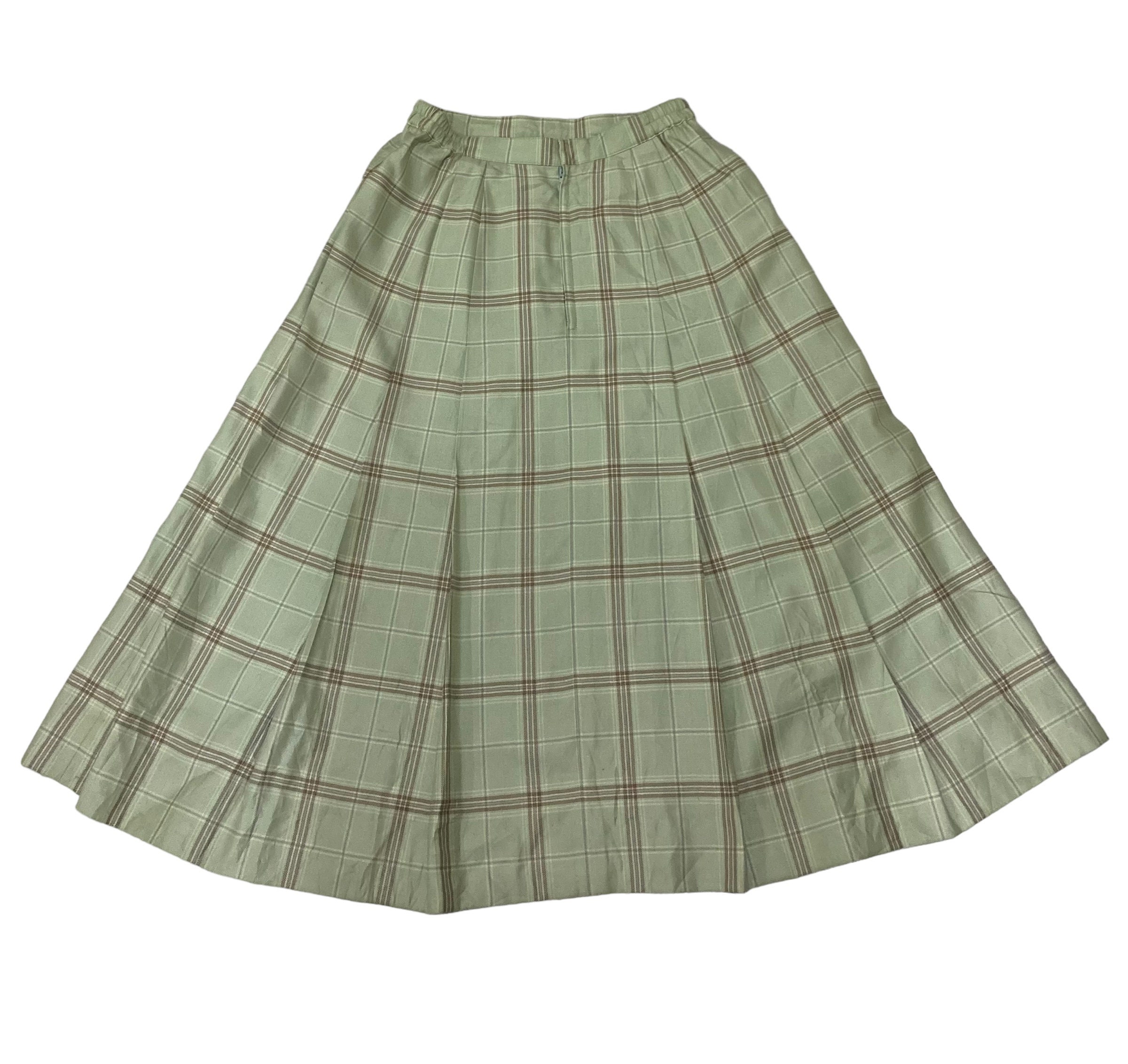 Nova Check Skirt Etsy