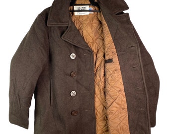 Rare Schott U.S. 740N Peacoat Wool Coat Jacket Military Rare Schott U.S. 740N Peacoat Wool Coat Jacket Military