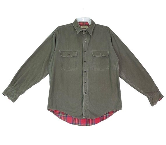 Vtg 90s L.L Bean Plaid Lined Twin Pocket Shirts Button up Vtg 90s L.L Bean Plaid Lined Twin Pocket Shirts Button up