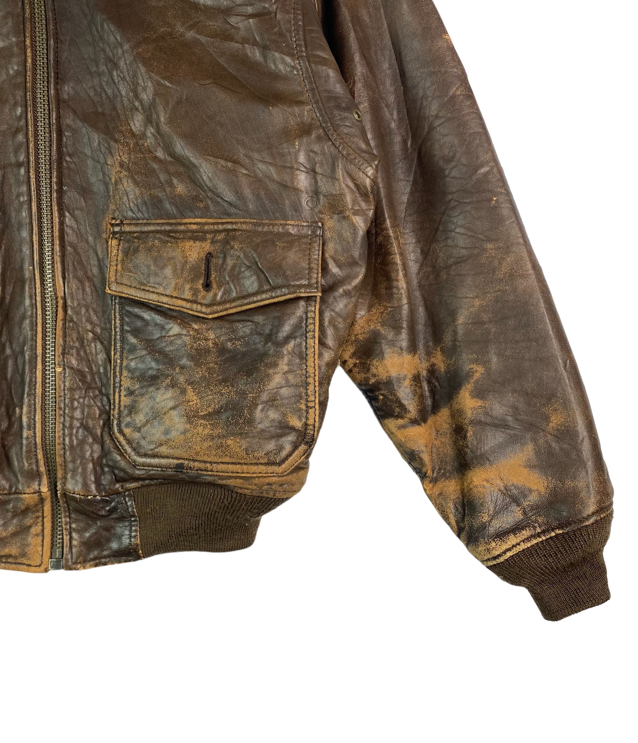 Vtg 90s Rare Houston Type G-1 Leather Jacket Air Force Vtg 90s Rare Houston Type G-1 Leather Jacket Air Force