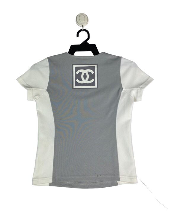 Archive Vintage Ss2001 Chanel Identification Sport Shirt CC Big 