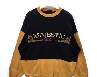 Vtg 90s Majestic colorblock sweatshirt retro casual fashion size 46