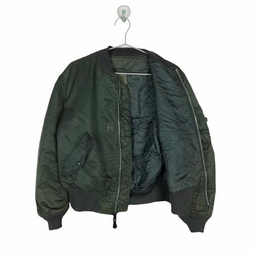 Vtg 90s Alpha Industries MA-1 Flight Bomber Military Jacket USAF