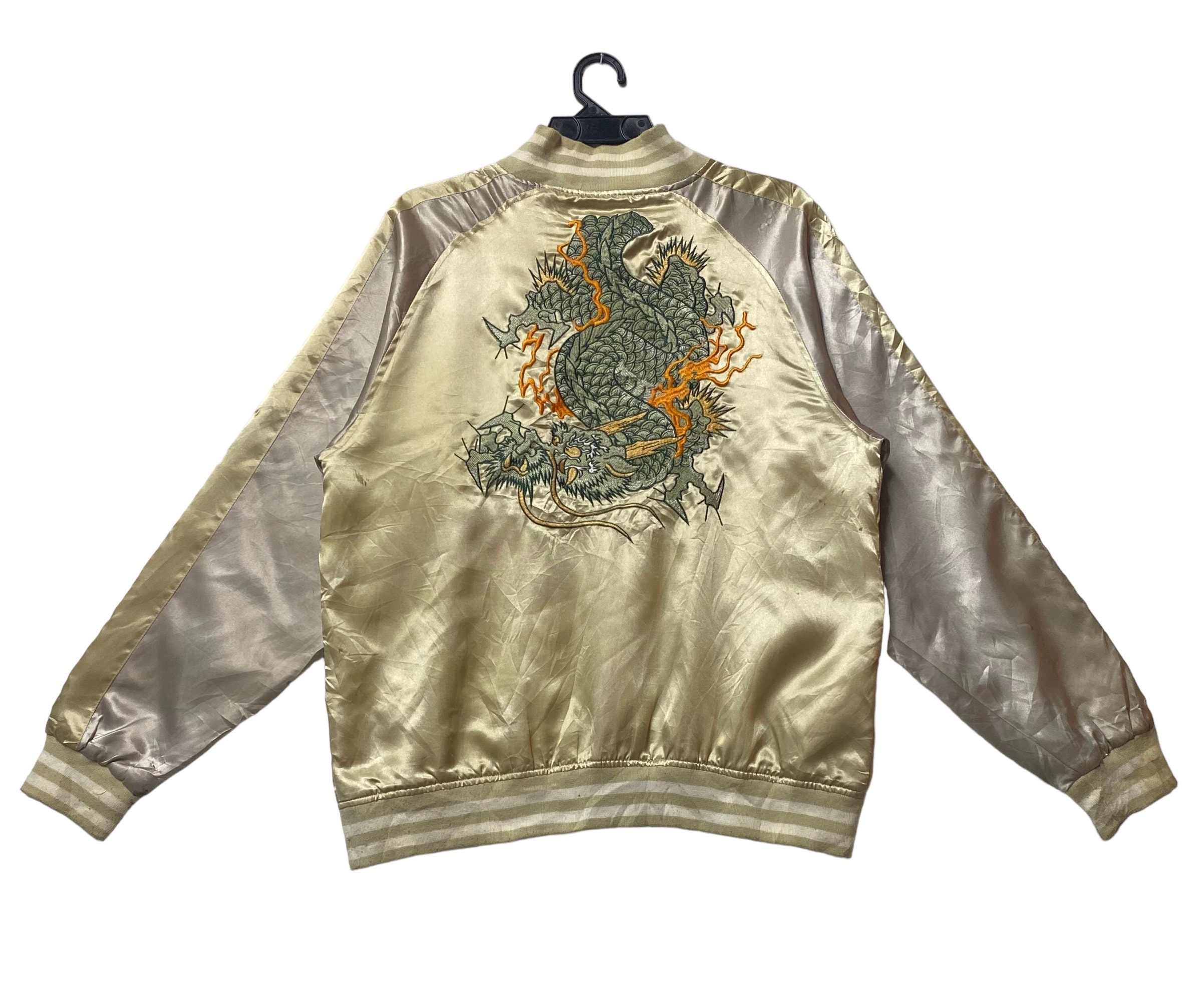Vtg 90s Sukajan Souvenir Bomber Jacket Dragon Roar Vtg 90s Sukajan Souvenir Bomber Jacket Dragon Roar