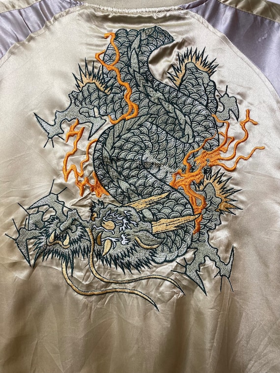 Vtg 90s Sukajan Souvenir Bomber Jacket Dragon Roar Vtg 90s Sukajan Souvenir Bomber Jacket Dragon Roar