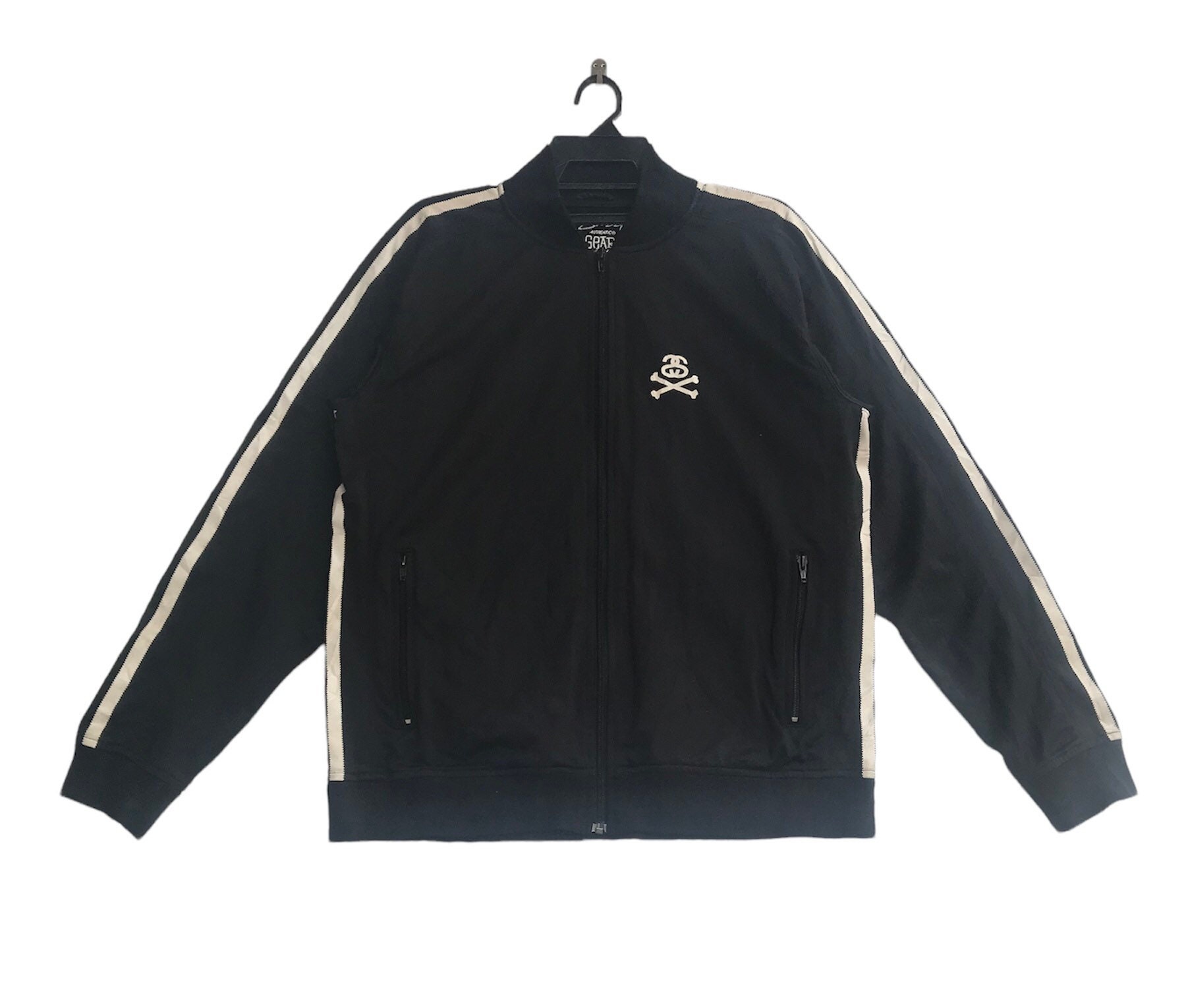 Vtg 90s Stussy Track Top Crossbone Logo Spell Out Zip up Jacket XL Size Etsy Ireland