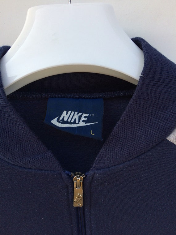 Vtg rare 80s Nike swoosh blue tag  colorblock pul… - image 4