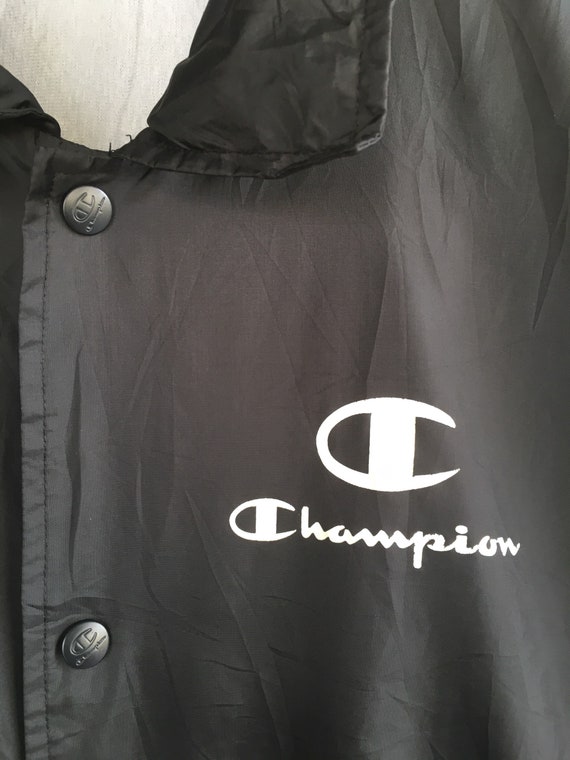 Vtg rare 90s Champion long coach jacket windbreak… - image 4
