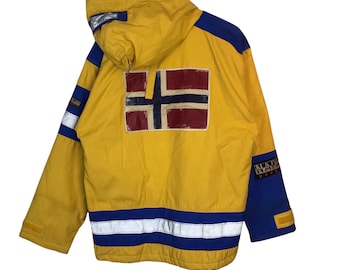 Napapijri yellow top teddy hoodie