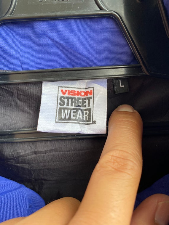 Rare Vision Street Wear spell out colorblock jacket z… Gem