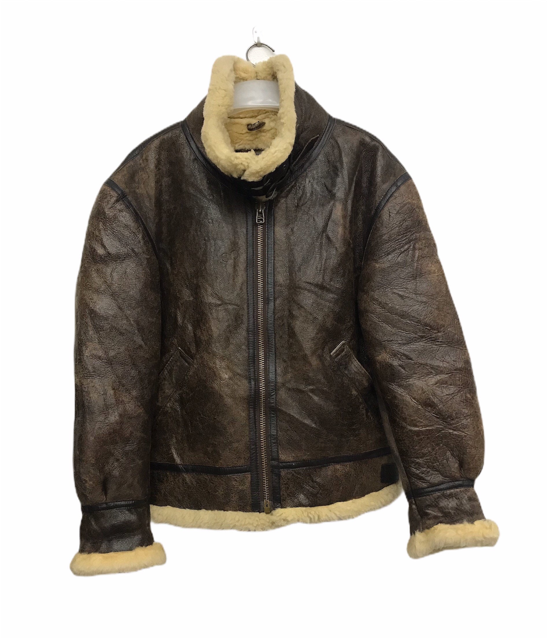 Vtg Rare B3 US Sheepskin Leather Air Force Shearling Flight Bomber Jacket Size Medium Etsy Denmark