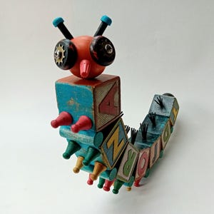 GARY. Found Object Art Sculpture.