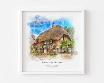 Custom Watercolor House Portrait,Watercolor House Painting,Personalized Housewarming Gift,First Home Gift,Realtor Closing Gift,Home Portrait