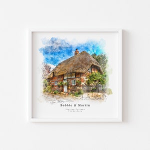 Custom Watercolor House Portrait,Watercolor House Painting,Personalized Housewarming Gift,First Home Gift,Realtor Closing Gift,Home Portrait