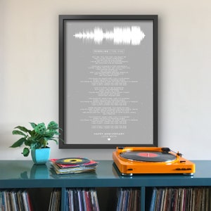 Personalised Sound Wave Art Print | Sound Wave Effect | Wedding Gift, Gift for Him, Her | Custom Colours