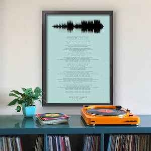 Lyrics Sound Wave Poster Personalised Any Song First Dance Soundwave Gift for Men Music