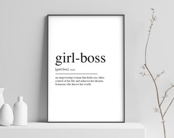 Girl Boss Definition Print
