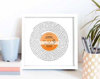 Gepersonaliseerde recordafdruk elke artiest / elk nummer verjaardag bruiloft cadeau foto / cadeau / cadeau