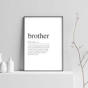 Brother Definição Impressão / Presente de Natal Natal