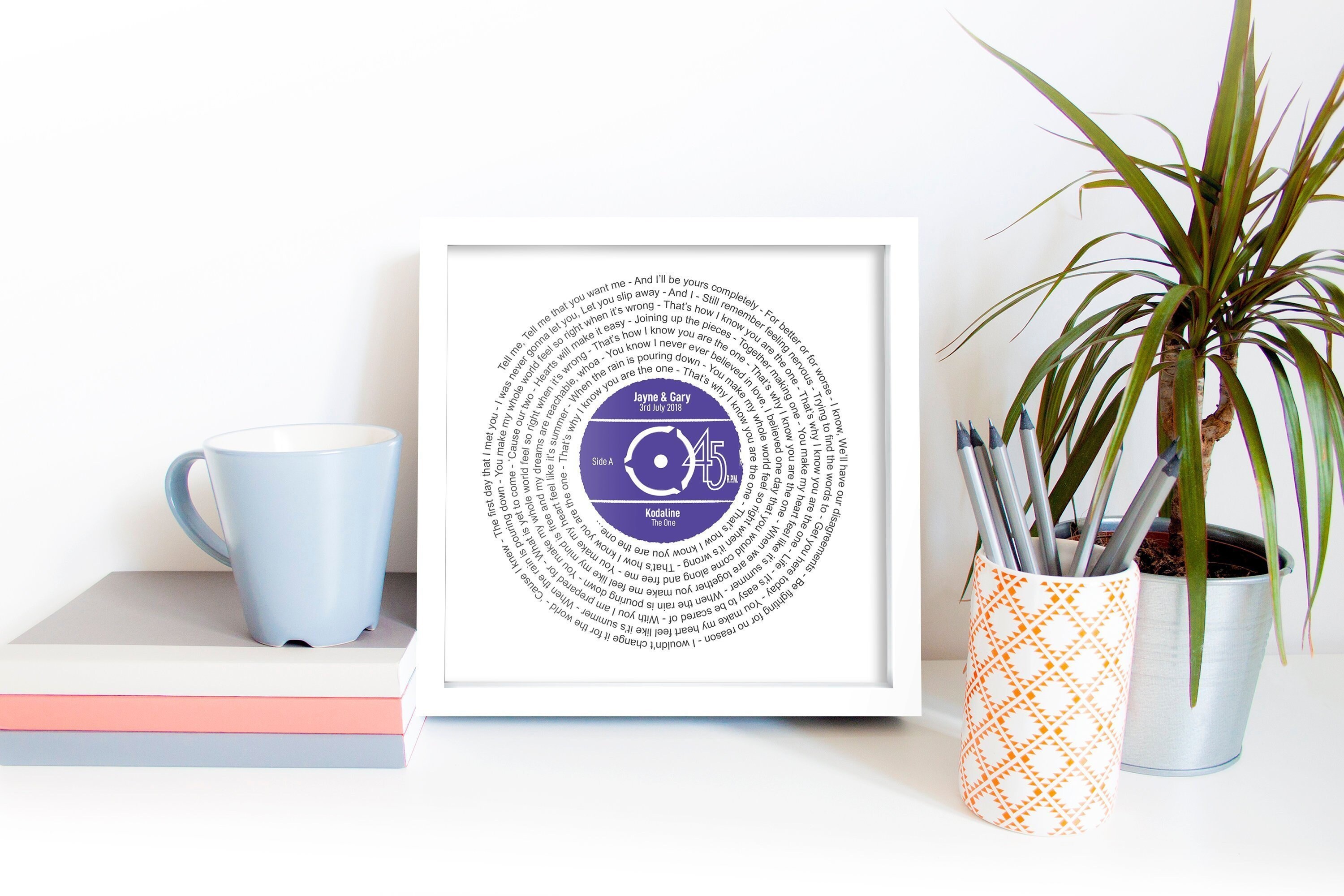 Kodaline /"The One/" Song Lyrics Custom Personalised Print Vinyl Record Label Gift