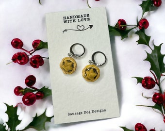 Handmade Christmas Mince Pie clay earring | Gifts for her | Christmas Winter earrings