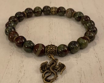 Dragon Blood Jasper Mala
